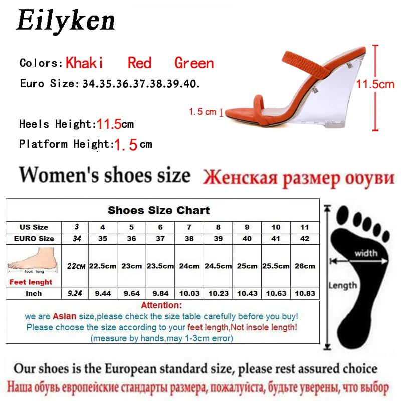 Eilyken/ г.; Летние женские шлепанцы; модные босоножки на танкетке и высоком каблуке; пикантные прозрачные туфли-лодочки с открытым носком