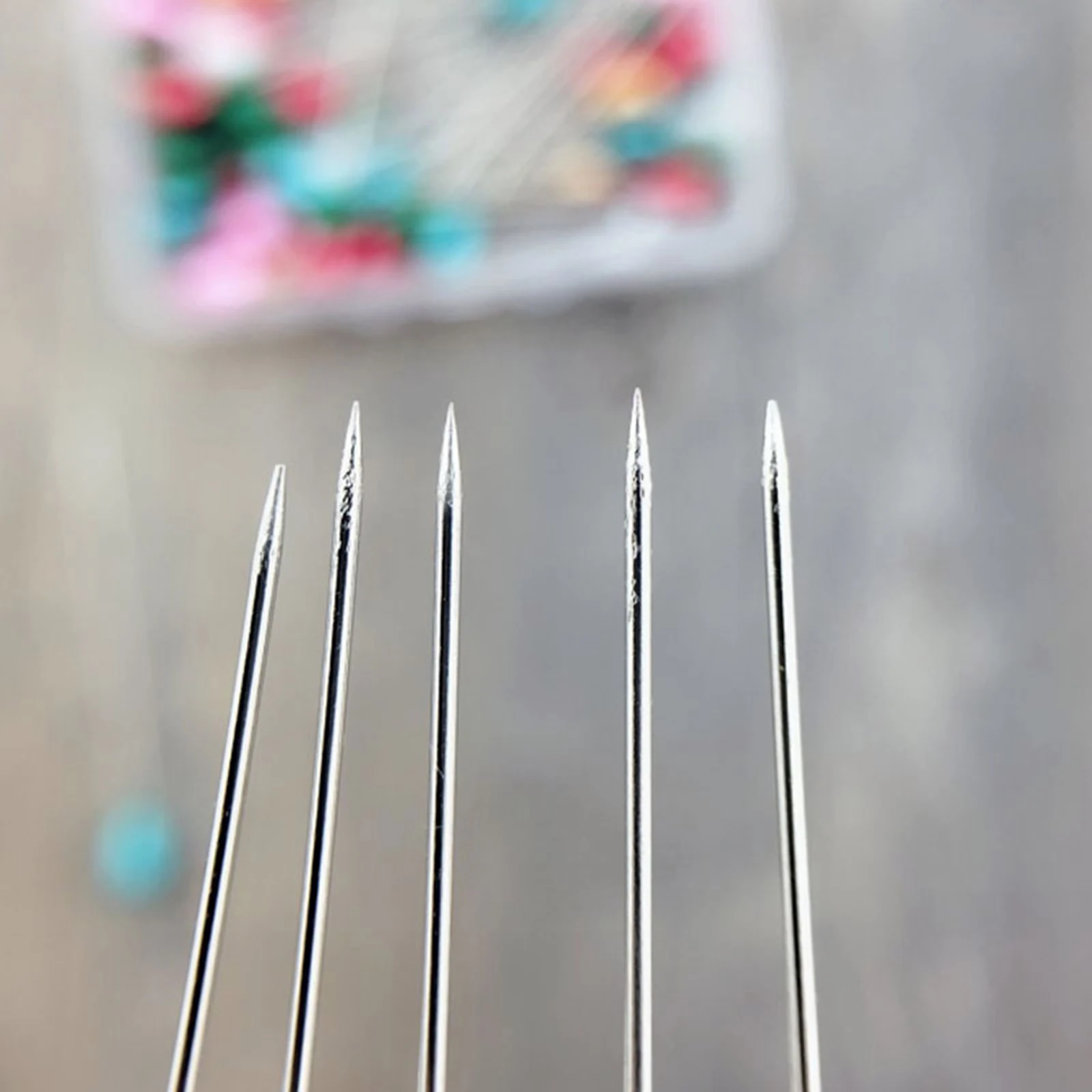 100 шт. Радужный цвет жемчуг иголки с головкой стежка прямая кнопка швейные