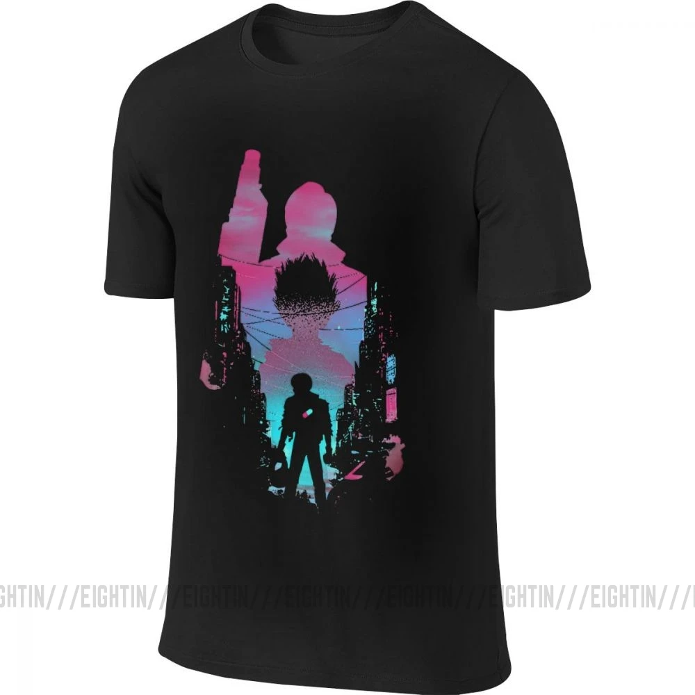 И теперь вы босс слишком Акира футболка мужские хлопковые футболки Kaneda Vaporwave спереди сзади две стороны футболка с коротким рукавом топы большого размера