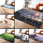 3D коврики с динозаврами для детской комнаты, коврик с динозаврами Юрского периода, коврик для гостиной, мягкий фланелевый ковер для мальчиков, подарок, игровой коврик, домашний декор