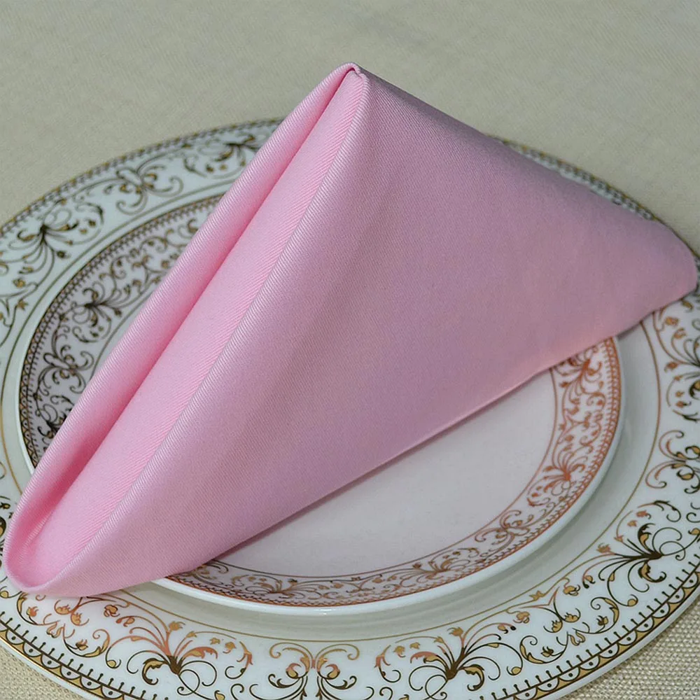 

50pcs/lot Western Restaurant 18" White Square Folding Cloth Wedding Party Decoration 100% Cotton Red Table Napkin Mouth Towel