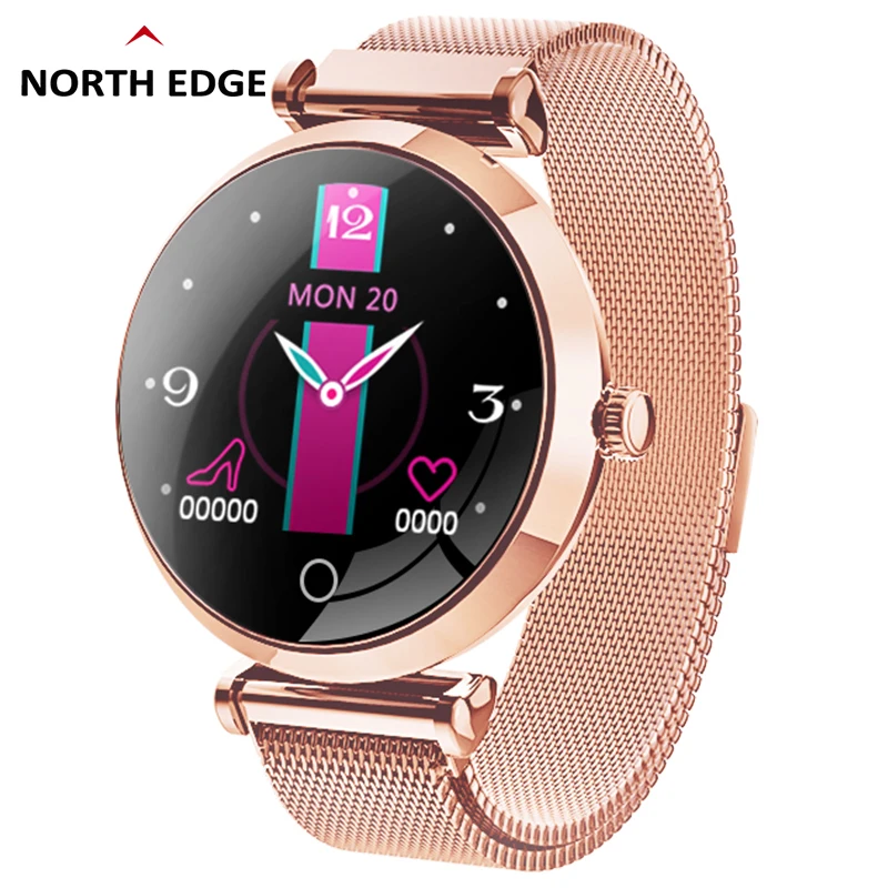 North Edge женские Смарт часы цветной экран IP67 водонепроницаемые спортивные для Iphone
