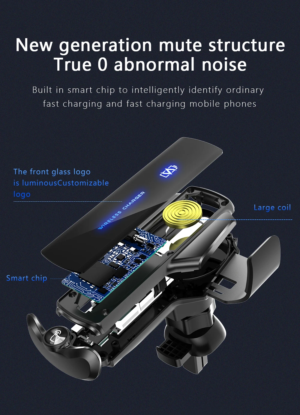 2022 new magnetic wireless car charger smart electric locking mobile phone holder for iphone 131211 huawei p3040 samsung s21 free global shipping