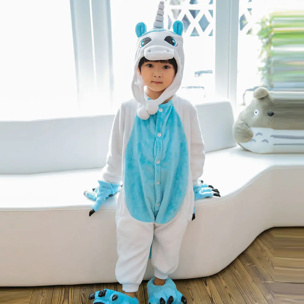 

Children Animal Anime Cosplay Unicorn Stitch Panda Cat Costume Boy Girl Halloween Kid Cartoon Carnival Party Pajama With Slipper