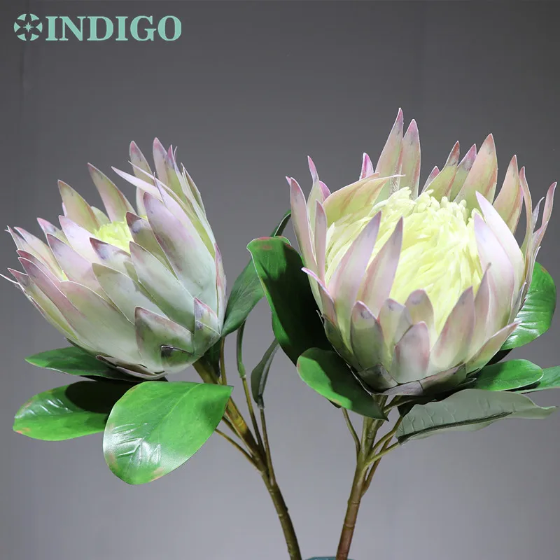Индиго розовый Protea Cynaroides большой размер на ощупь искусственный цветок для