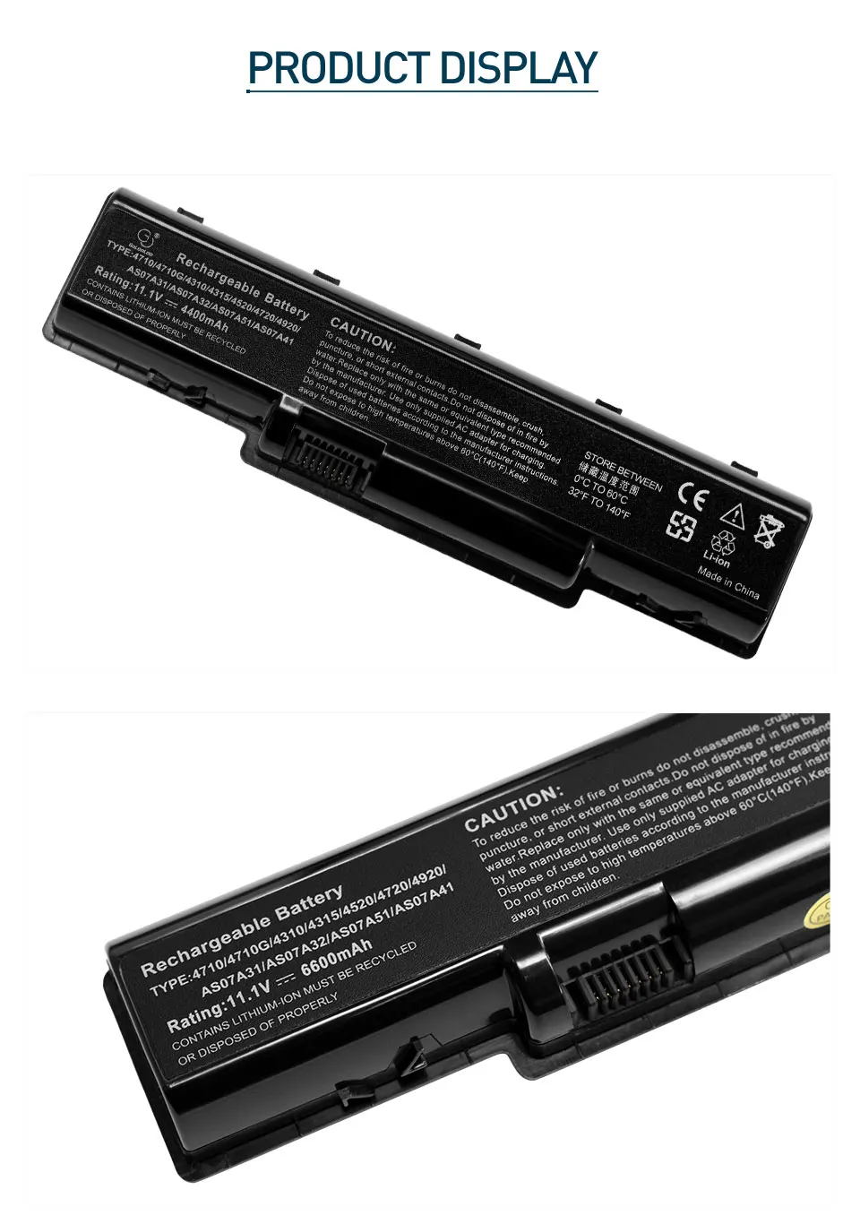 Golooloo 6 ячеек ноутбук Батарея для acer AS07A31 AS07A32 AS07A41 AS07A42 AS07A51 AS07A52 AS07A71 AS2007A MS2219 2930 4530