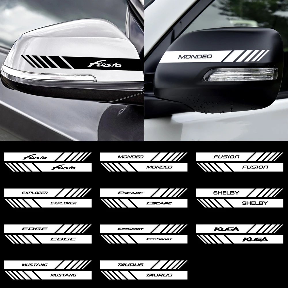 Автомобильный Стайлинг 2 шт. переводная полоса для зеркала заднего вида