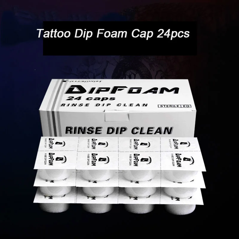 По стерильному одноразовому иглу татуировки Dip Кепки чистки пены губки для иглы