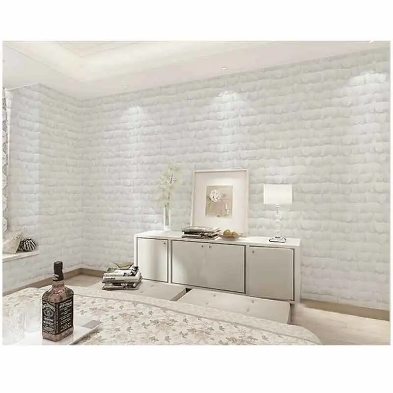 Простые корейские нетканые обои в скандинавском стиле с белыми перьями могут