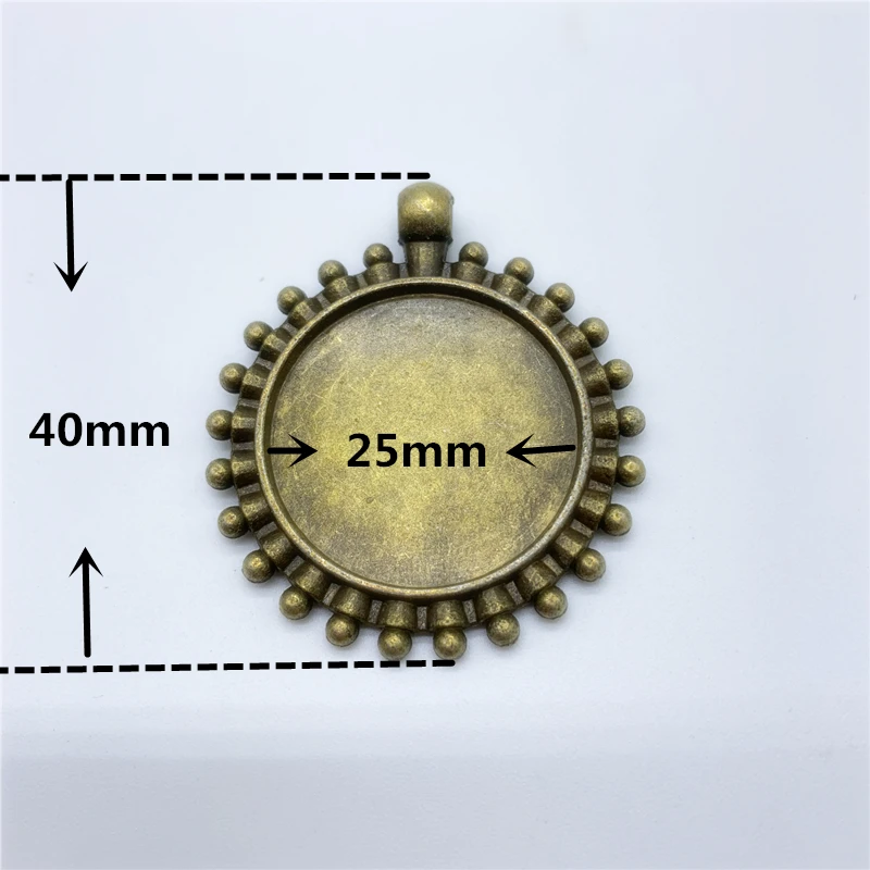Настройки кабошона из сплава 2 шт. 25 мм стеклянный кабошон металлическая основа