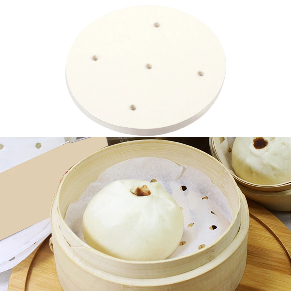 Бамбуковый паровой коврик перфорированный 4 9 5 дюйма 100 шт./компл.|Принадлежности