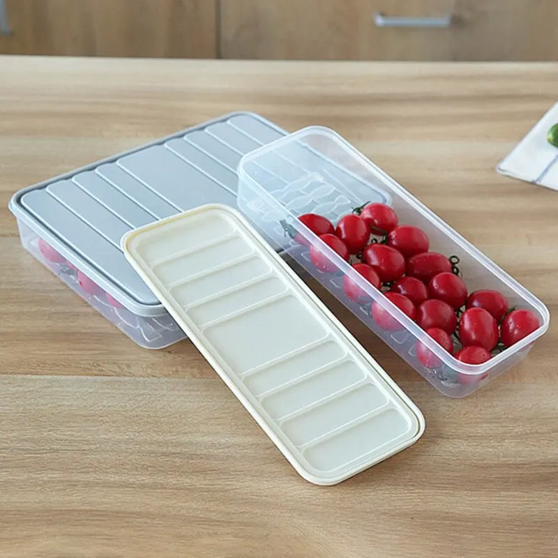 

For Single Layer Dumpling Boxes Storage Tray Food Container Box For Keep Fresh Refrigerator Frozen Dumplings Plastic Boxes