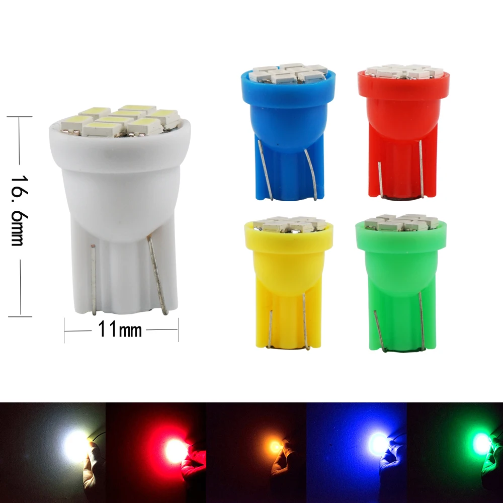 10 шт. T10 194 Led Neo клин Панель управления SMD Инструмент кластерный Светильник