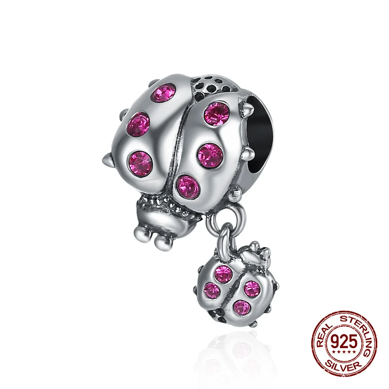 Горячая Распродажа 100% 925 Серебро Браслеты с подвесками в форме сердца из бисера