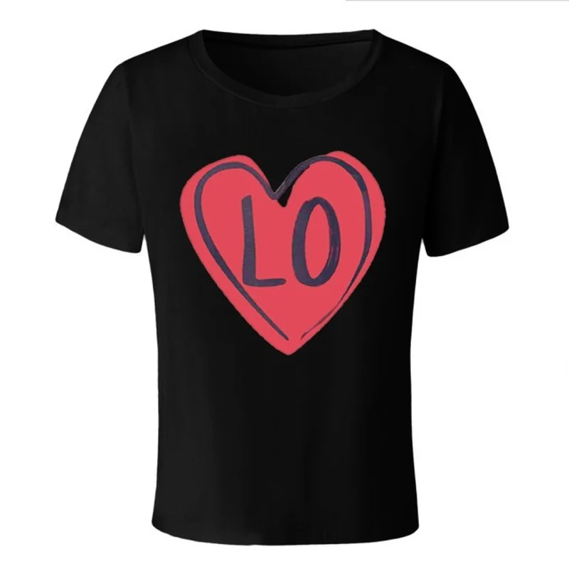 

King Queen Couples T Shirt Couple Love Print Couple Tshirt Summer Fashion Woman T-shirt Casual O-Neck Tops Lovers Tee Shirt