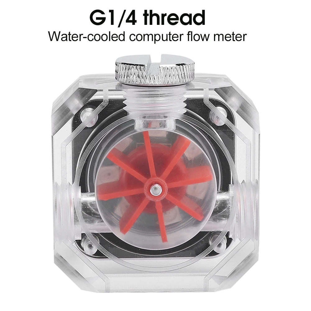 RGB акриловый расходомер G1/4 резьба система водяного охлаждения квадратная