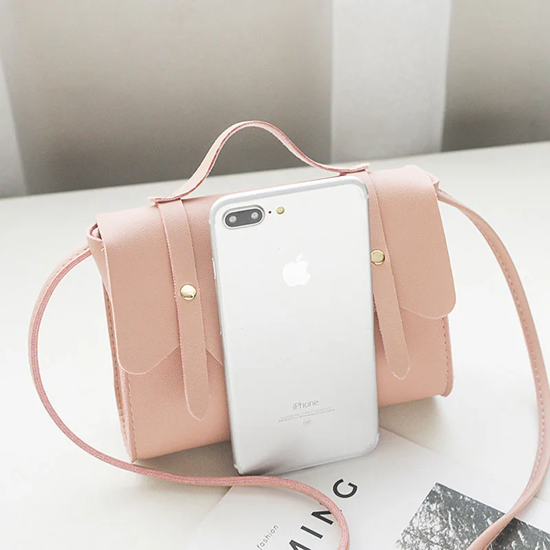 Женская одноцветная модная сумка-мессенджер из искусственной кожи маленькая