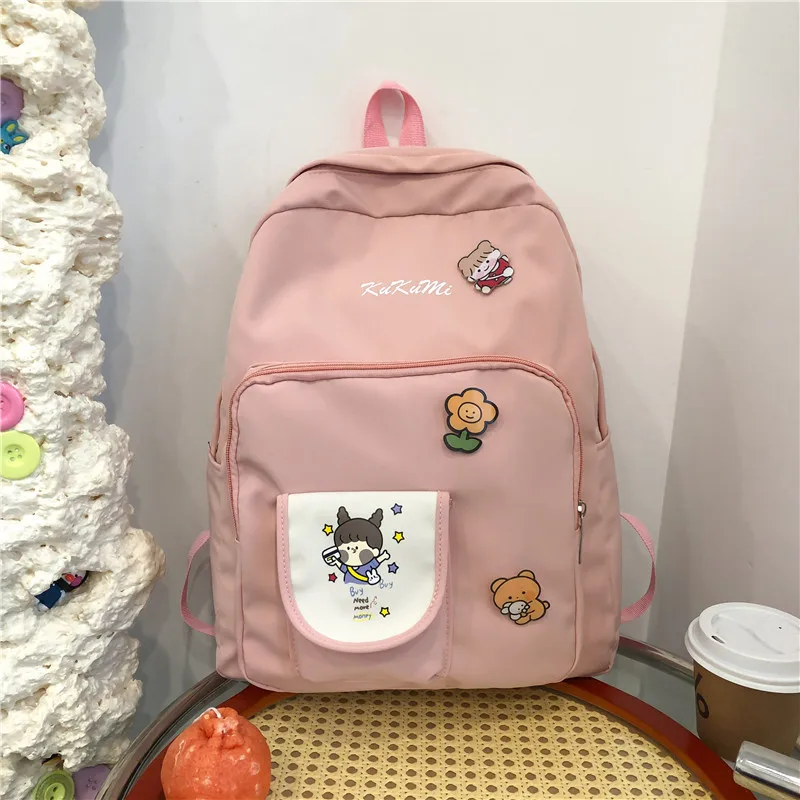 

Multi-color Fashion Woman's Backpack for Students, Simple and Large-capacity Backpack for School, Multi-functional Travel Bag