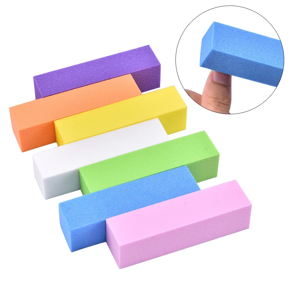 Разноцветная шлифовальная губка для дизайна ногтей, буферный блок, пилки для шлифовки ногтей, полировки ногтей, инструмент для маникюра и п...