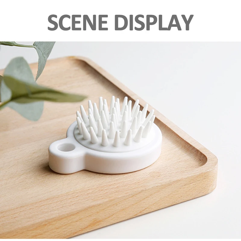 

1PCS White Silicone Head Body Scalp Massage Brush Comb Shampoo Hair Washing Comb Shower Brush Bath Spa Slimming Massage Brush