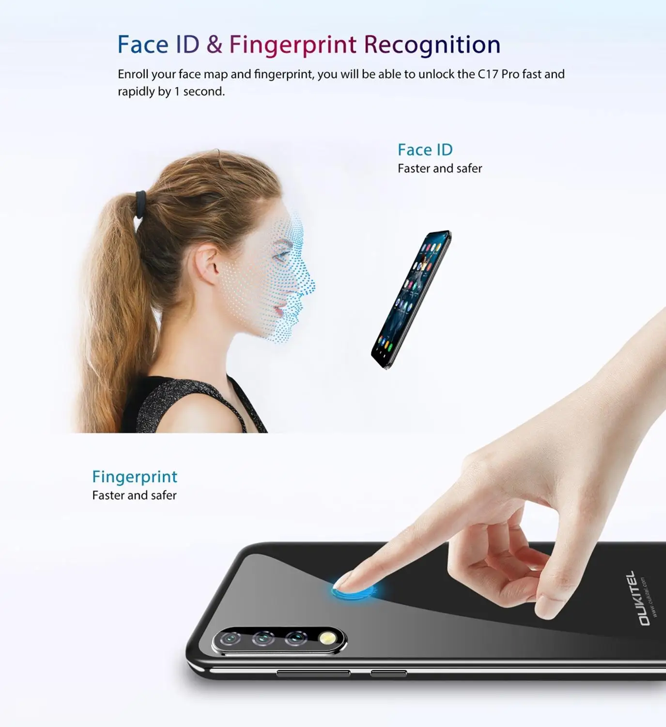 Oukitel C17 Pro Android 9 0 Pie смартфон лицо ID 6 35 &quotполюсный экран 4 ГБ ОЗУ 64 Гб ПЗУ MT6763