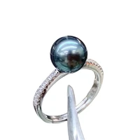 classic rings resizable design rings base 925 silver pearl rings settings women diy pearl rings accessory no pearl