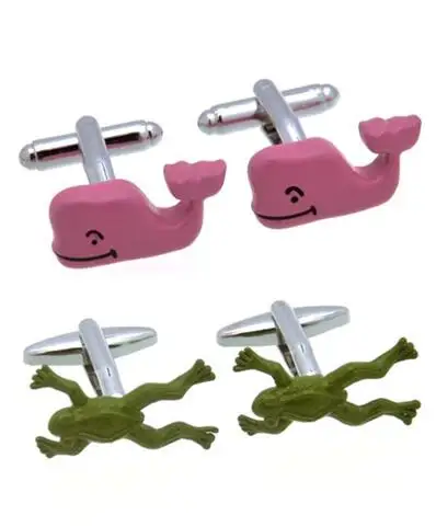 10 пар/лот новинка розовое нижнее белье с принтом Дельфин запонки акулой в виде