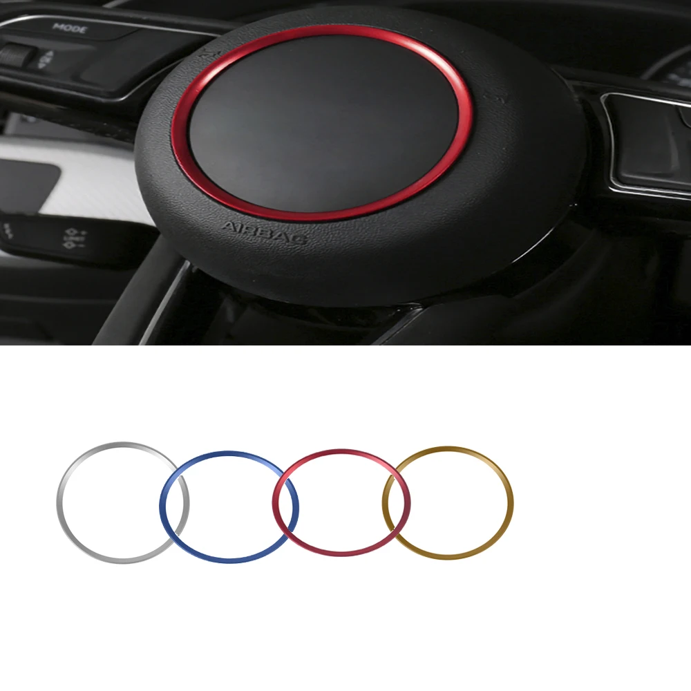 Кольцо на руль из металлического сплава наклейка для Audi A3 A5 A4L Q2L A6L Q3 Q5 крышка