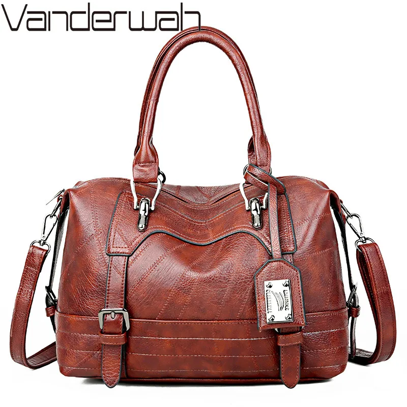 Роскошные женские сумки дизайнерские винтажные кожаные через плечо для женщин