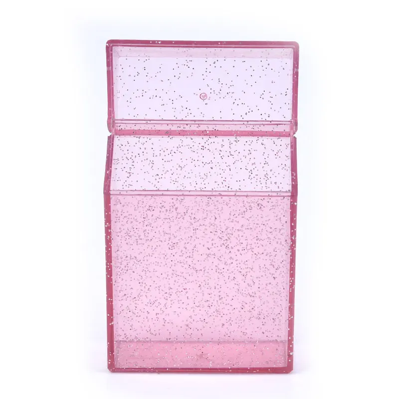 

Portable Cigarette Case Cigarette Holder Plastic Shining Clear Cigarette Box