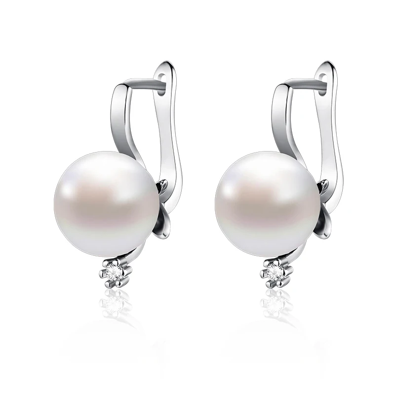 Pearl White MAIKALE, модные стразы, серебряные жемчужные серьги для женщин, ювелирные изделия, циркониевые золотые кольца, циркониевые CZ корейские сережки-шпильки, серьги - Окраска металла: Pearl White