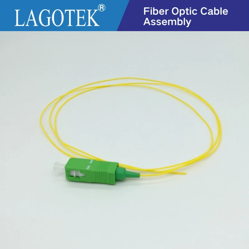 24/50/100/200/PCS SC/APC fiber Pigtail Simplex 9/125  Single Mode Fiber Optic Pigtail 0.9mm LSZH Yellow