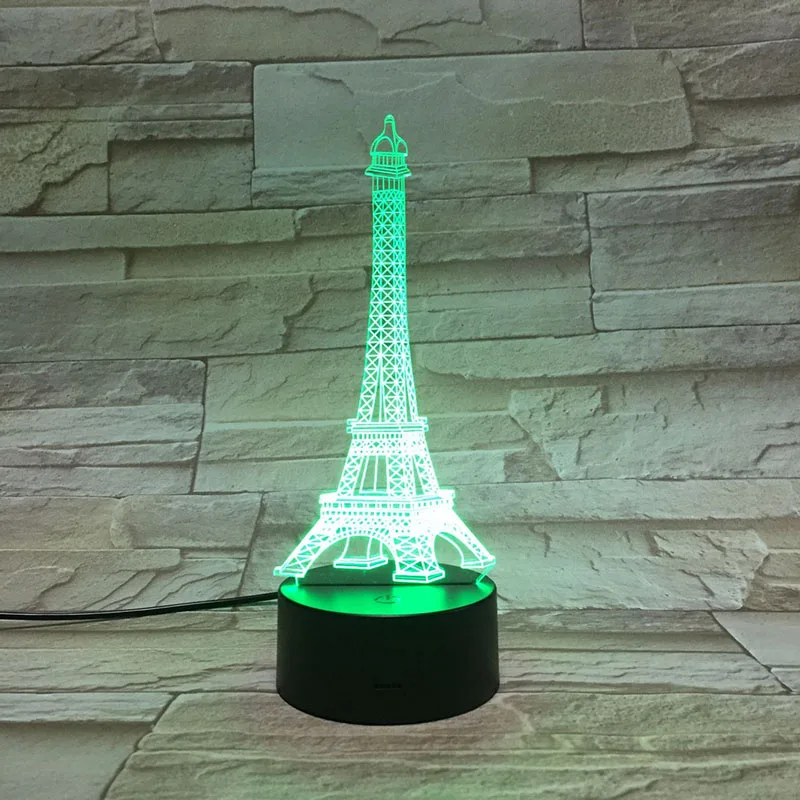 3D лампа здание Париж Эйфелева башня настоящим подарком для девочек атмосферу
