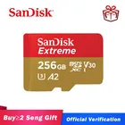 Двойной Флеш-накопитель SanDisk Micro SD карты 256 ГБ A2 читать Скорость 160 мс слот для карт памяти 32 Гб Extreme Micro SD UHS-I TF карты U3 V30 64 Гб 128 Поддержка 4K