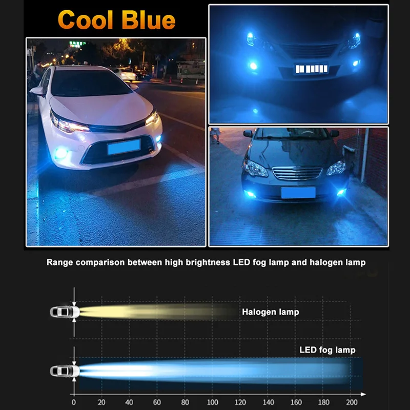Hlxg 10000K H11 светодиодные противотуманные фары luces светодиодный ные Автомобильные