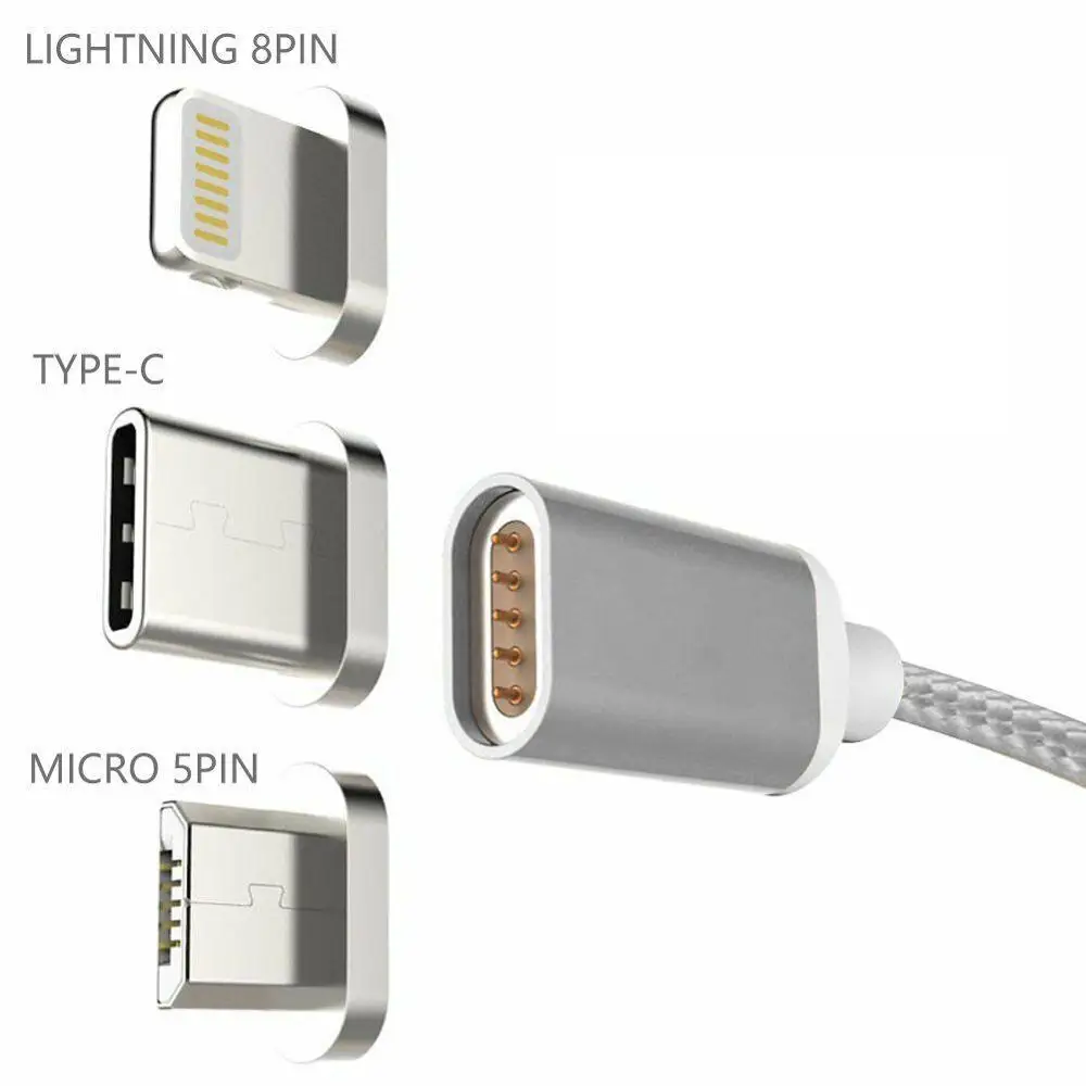 Магнитный кабель USB Type C Micro для быстрой зарядки и передачи данных мобильный
