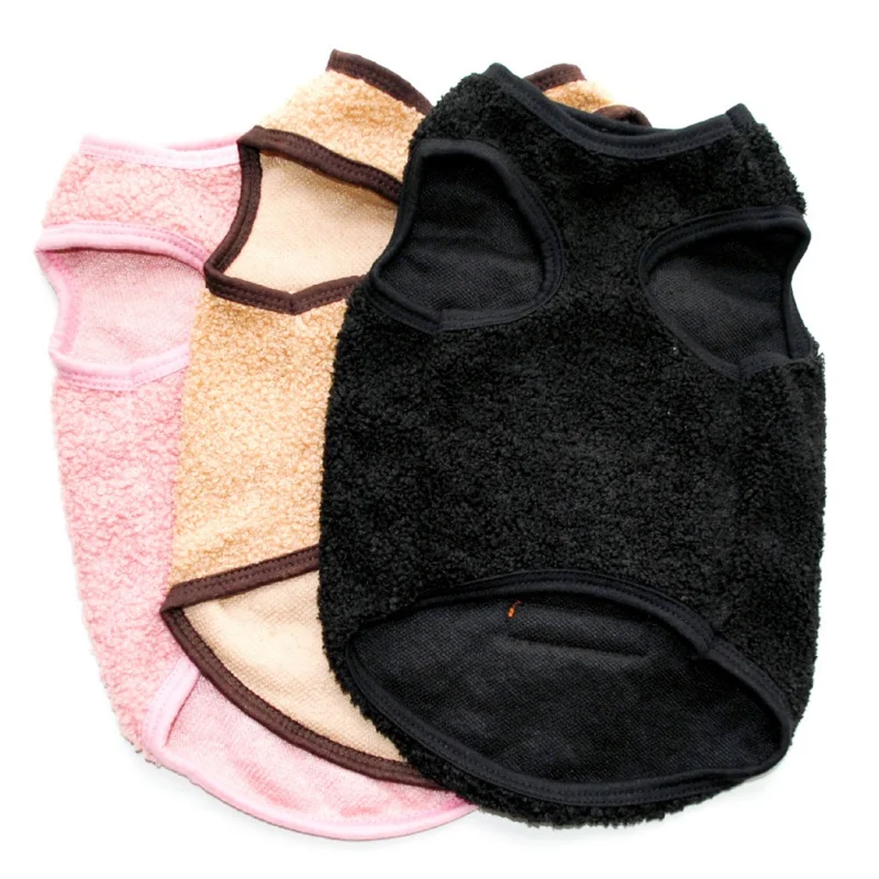 Зимняя одежда для собак Теплая Флисовая щенков мягкая куртка маленьких и средних