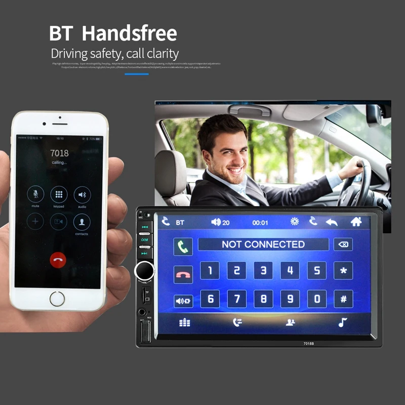 Топ 7018B автомобильный Av 7 дюймов Hd сенсорный экран автомобильный Bluetooth Mp5 плеер автомобильная карта Bluetooth Handsfree
