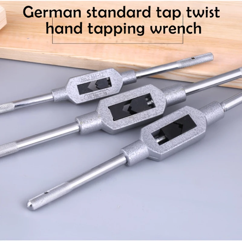 

M1-8/M1-10/M1-12 Adjustable Tap Wrench For Thread Tap Handle Steel Hand Taps Holder Tapping Reamer Tools