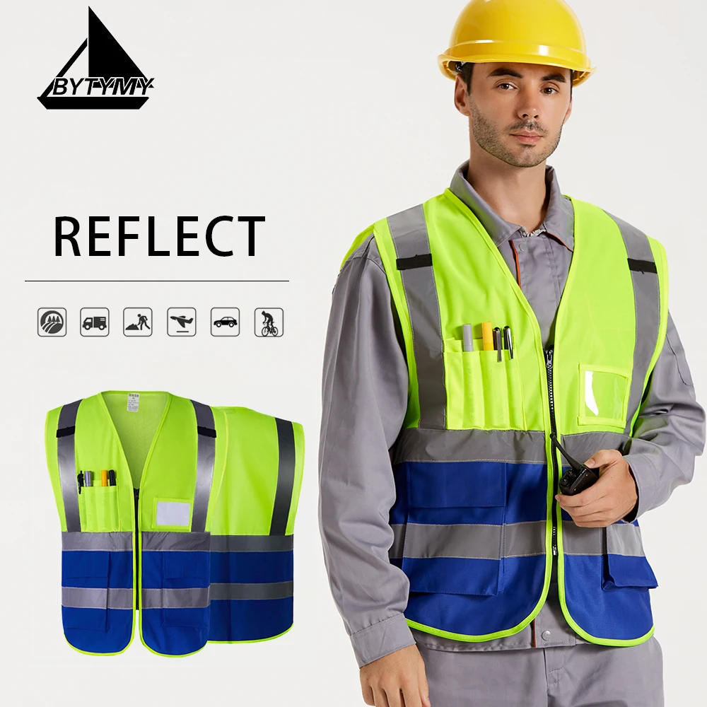 Светоотражающая одежда для рабочих высокая видимость отражающая желтый жилет