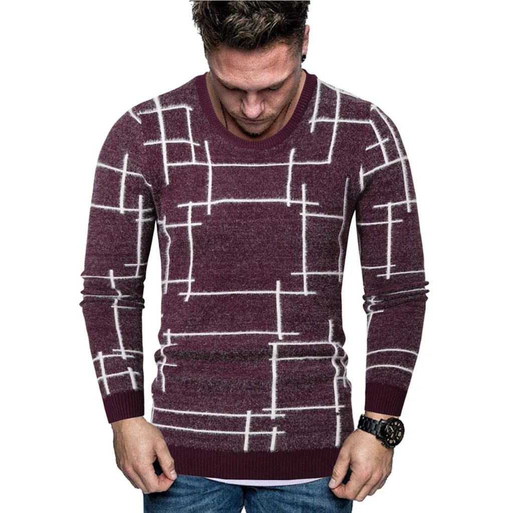

Low Price Loss Sale 2019 Men New Autumn Winter Splicing Casual Long Sleeve Knitting Sweaters Tops High Quality Drop Shipping