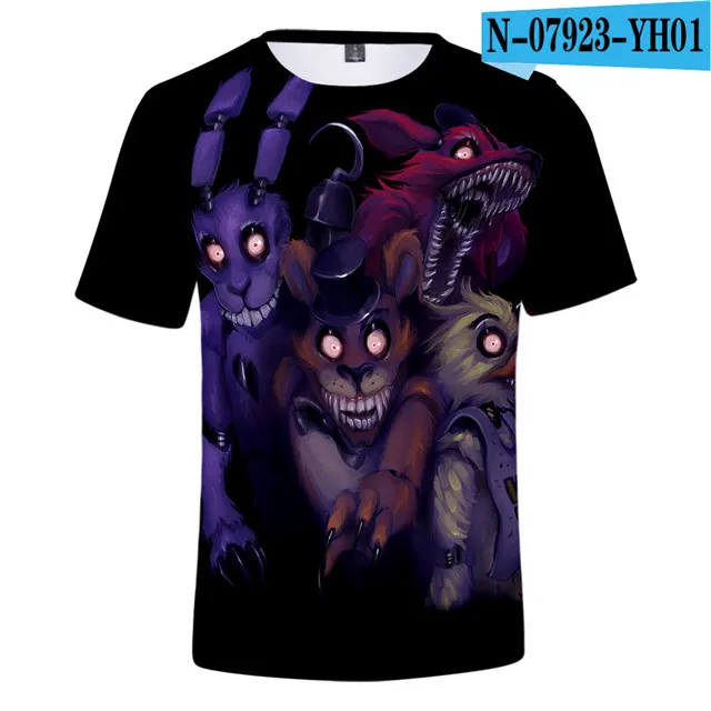 3d-dt807 Fnaf/футболка с 3D принтом Новинка года, футболка FNAF для мальчиков летняя уличная футболка s Five Nights at Freddy's топы с аниме, мужская одежда - Цвет: 3d-dt807