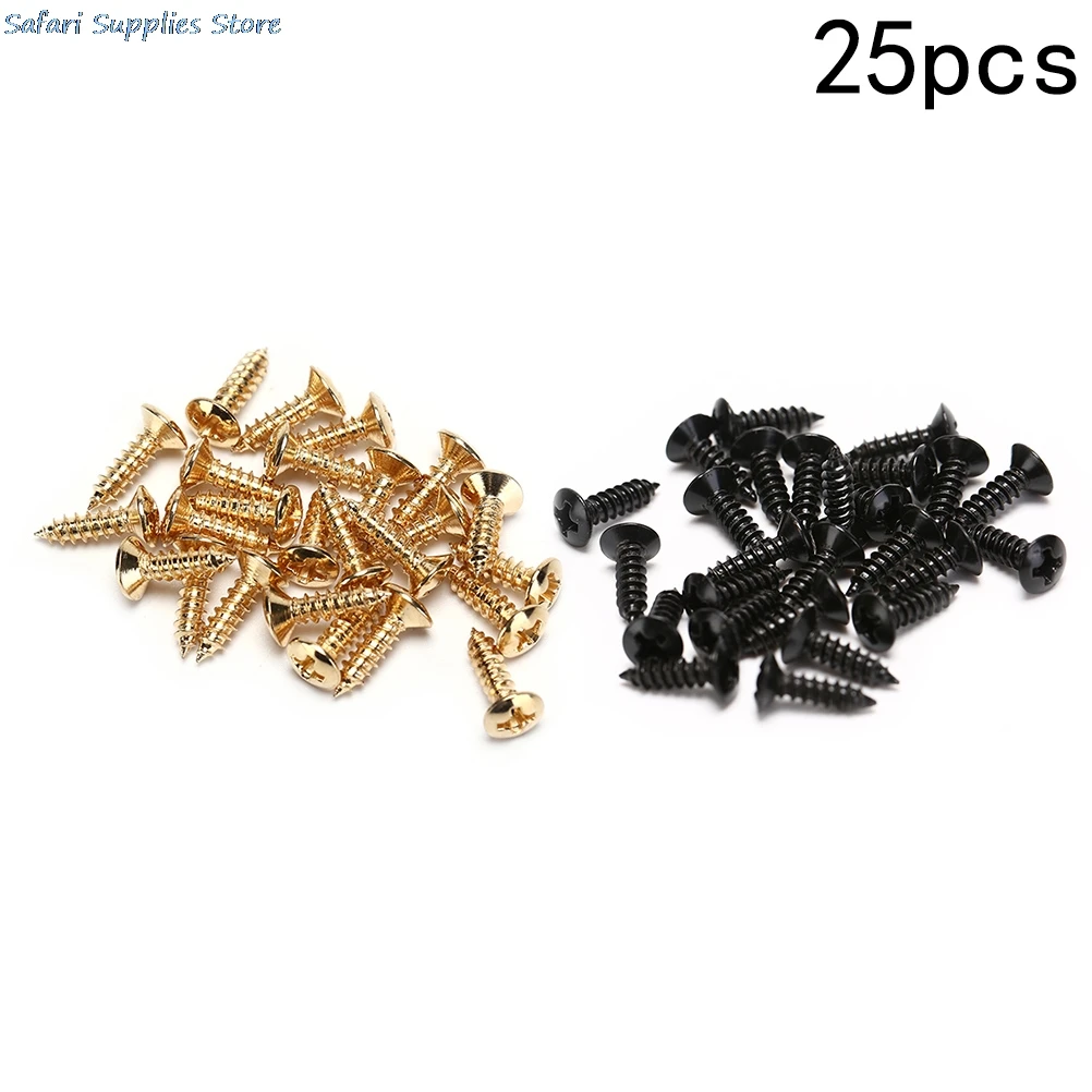 

New 25Pcs Electric Guitar Screws For Pickguard Back Plate Mount DIY Luthier Tool