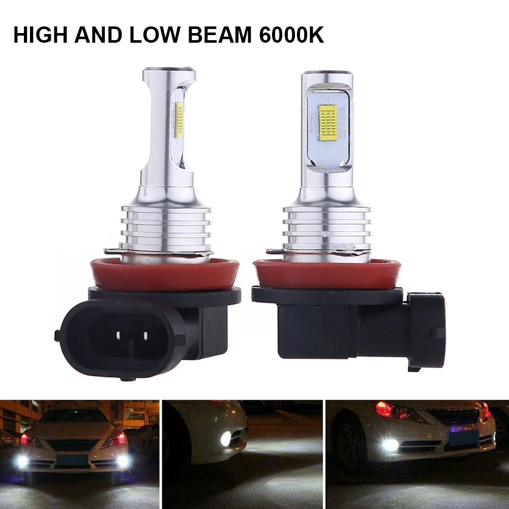 

2Pcs H4 H7 Car LED Headlight H11 H1 H3 9005 9006 LED Headlight Bulb 70W 8000LM 6000K White LED Decoding Auto Fog Lights 6000K