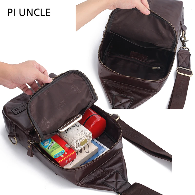 Сумка на плечо PI UNCLENew из натуральной кожи Повседневная Мягкая сумочка-слинг