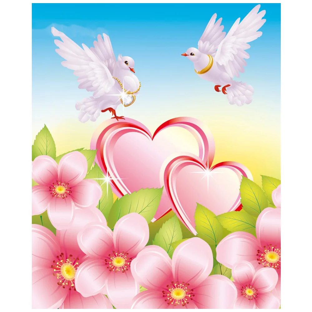 Алмазная живопись мультяшный голубь алмазная вышивка цветы рисунок стразы