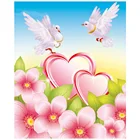 Алмазная живопись, мультяшный голубь, алмазная вышивка, цветы, рисунок, стразы, алмазная фотография, сделай сам