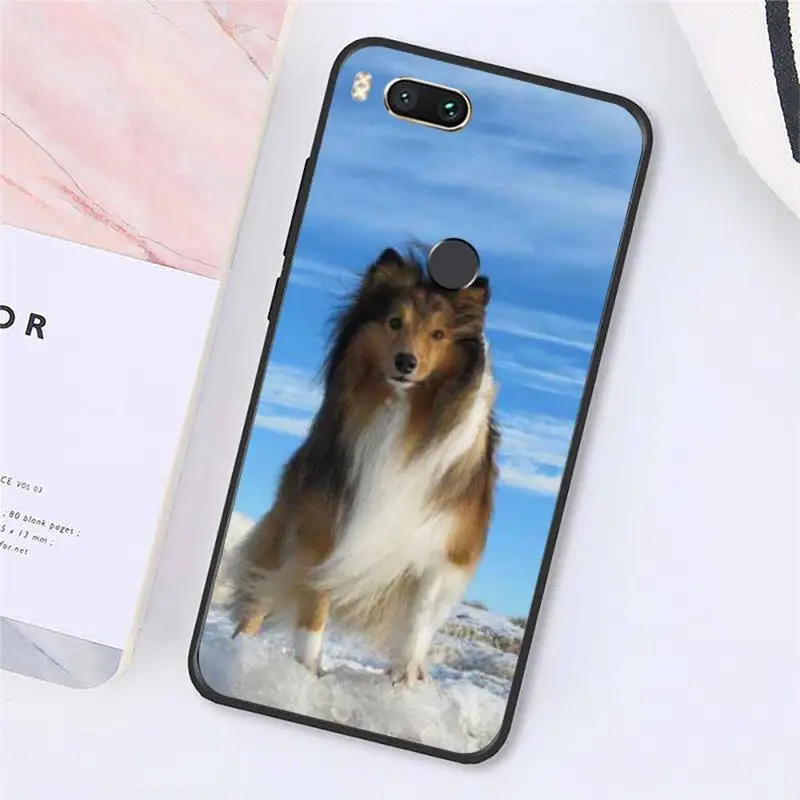 

Funny Animal Sheltie dog Phone Case For Xiaomi Redmi note 7 8 9 t max3 s 10 pro lite cover funda coque shell