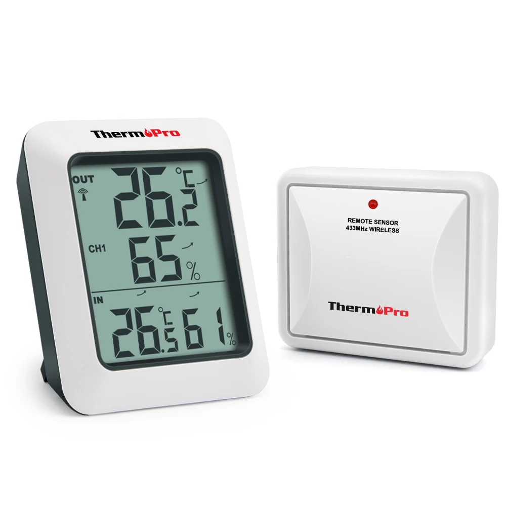 ThermoPro TP60S 60 м беспроводной цифровой Крытый Открытый термометр Влажность монитор с температурным манометром измеритель влажности