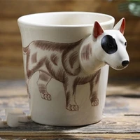 200ml ceramic mug bull terrier ceramic cup coffee cup 3d cartoon cup stereo cup office household korean style china hand painted